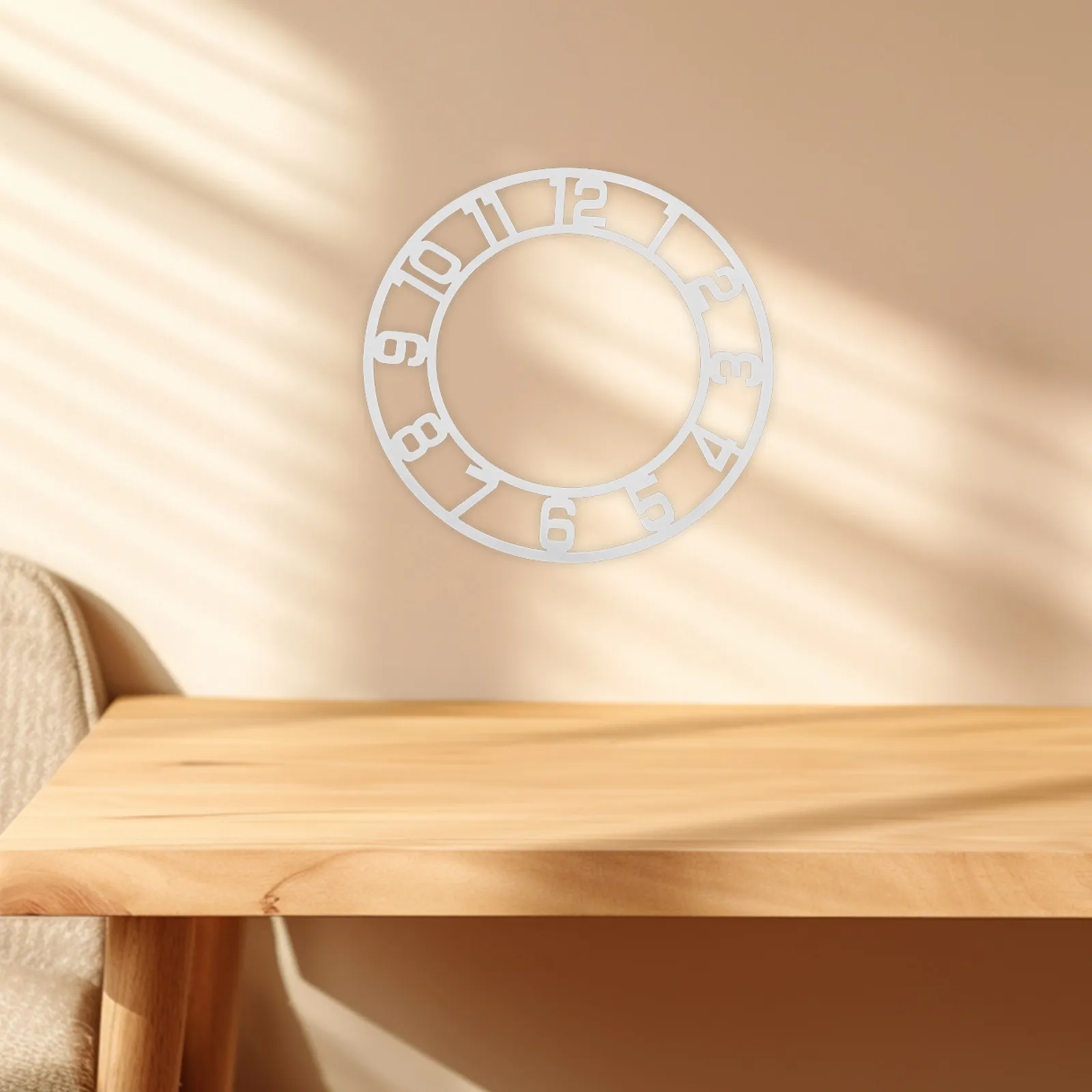 Acrylic Mirror Wall Clock Sticker Round 25Cm Modern Numerals Design Lightweight Self Adhesive Decorative Timepiece for Living