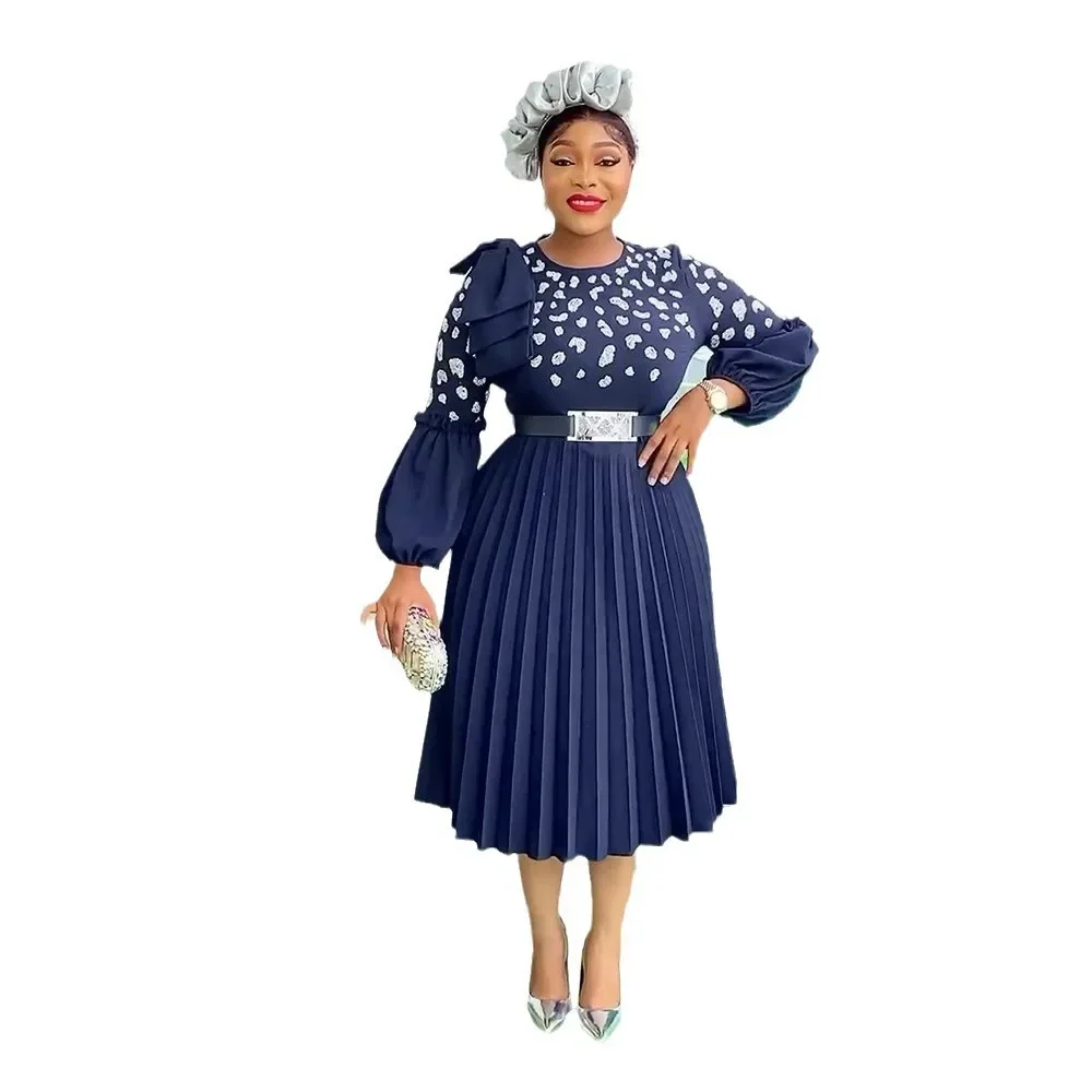 African Dresses for Women 2024 Africa Clothing Plus Size Elegant Wedding Party Dress Dashiki Ankara Office Lady Outfit Robe