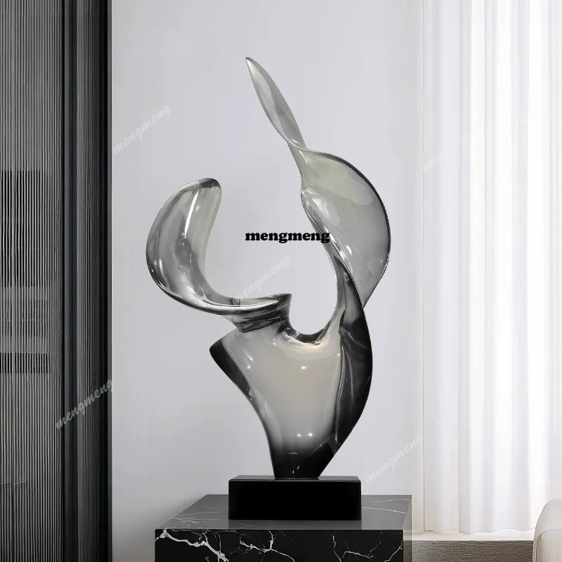 Living room ornament porch TV cabinet decoration hotel front desk light luxury sculpture crafts transparent