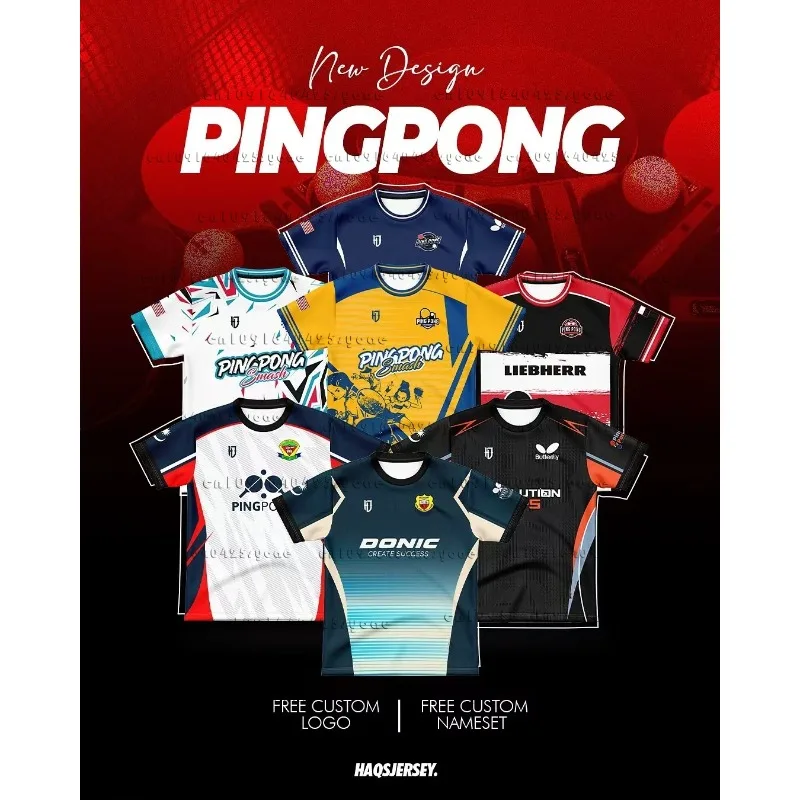 

Лето 2025 г., хит продаж, новый трикотаж для пинг-понга Baju, дышащая для мужчин, полностью сублимационная футболка для занятий спортом на открытом воздухе, трикотаж с 3D принтом MOTO