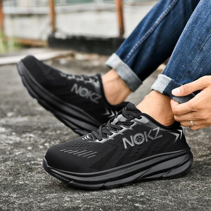 Nuevas botas de seguridad para el trabajo para hombre, zapatos protectores con puntera de acero, zapatos de trabajo a prueba de pinchazos, zapatillas transpirables, zapatos de seguridad para parejas