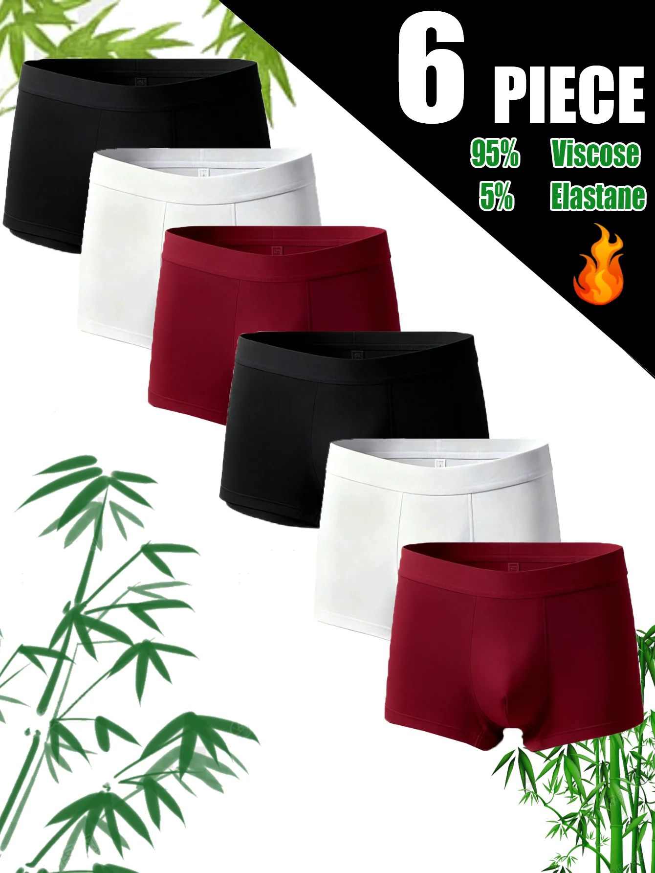 6 pcs Pack Cotton Boxers Shorts Mens Underwear for male Briefs Sexy Underpants Slip Breathable Boxing Panties hot Sexis Basic