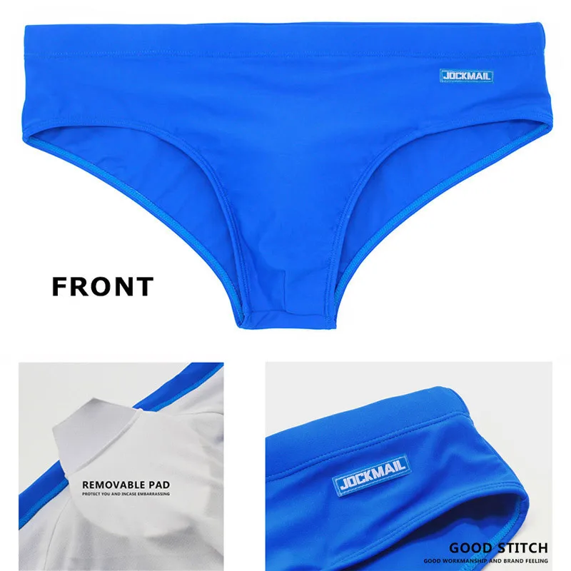 Jockmail Mens Solid Color Swim Briefs  Stylish Hot Spring  Bathing Shorts, Sexy Low-rise Swim Trunks for The Beach Man Bikini