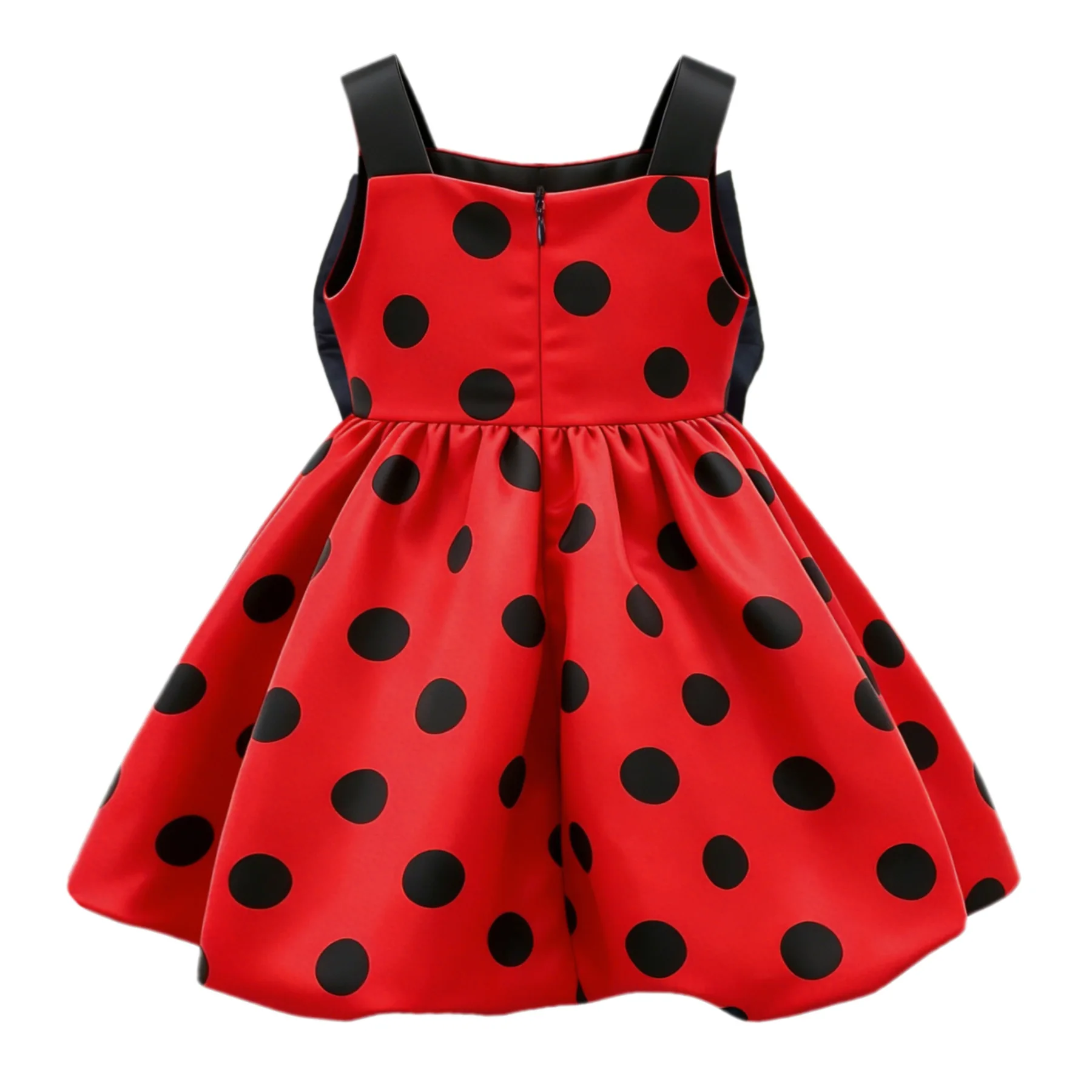 HETISO Polka Dots Cute Girls Casual Dress Children Red Sling Halloween Girl Performance Costume 2-10 Years