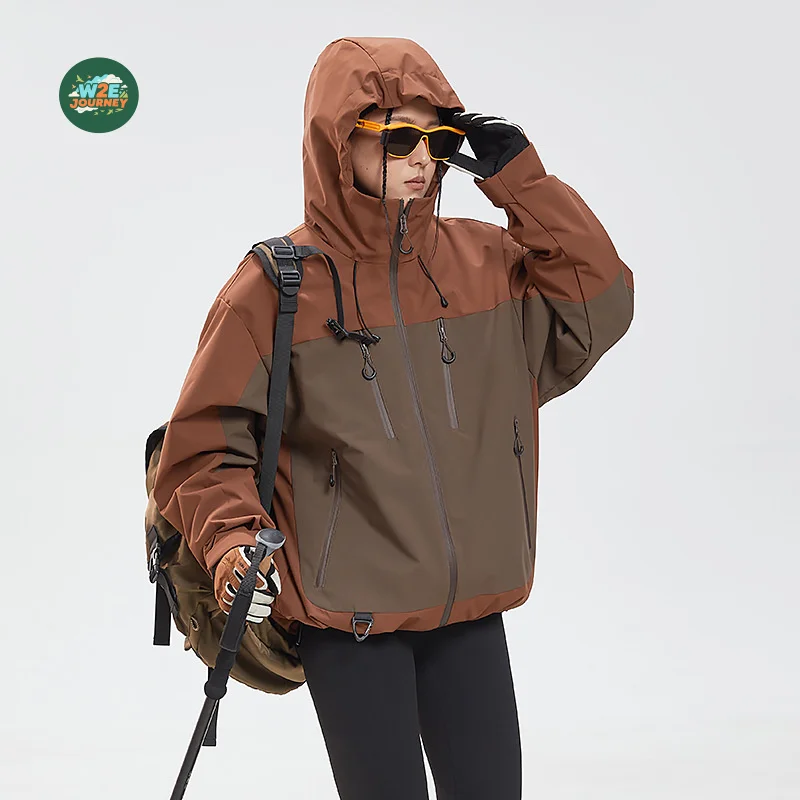W2EJOURNEY EU US Size Luxury Quality Windbreak Jacket Three-Proof 3-In-1 Outdoor Hiking Waterproof Men Women Jacket