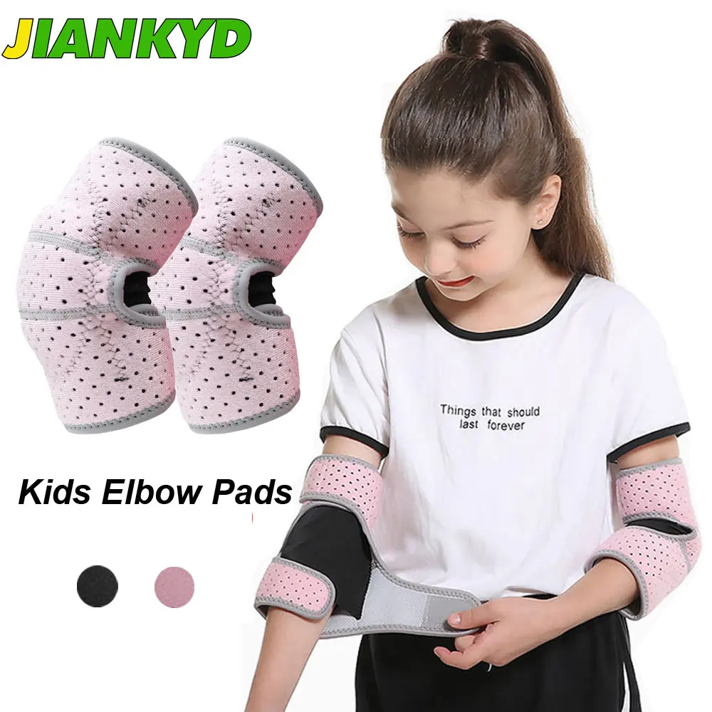 

1Pair Kids Protective Elbow Pads Outdoor Sports Fits for Boys and Girls Multi Sports Skateboarding Roller Skating Cycling Biking