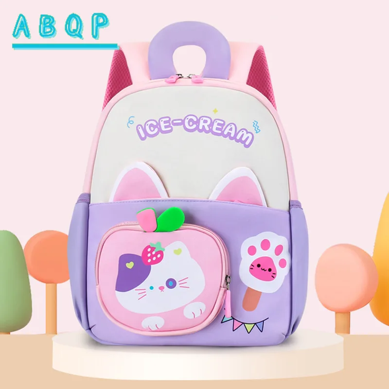 New Children's Schoolbag Cartoon Cute Kindergarten Schoolbag Large Capacity Fashion Lightweight Boys and Girls Backpack