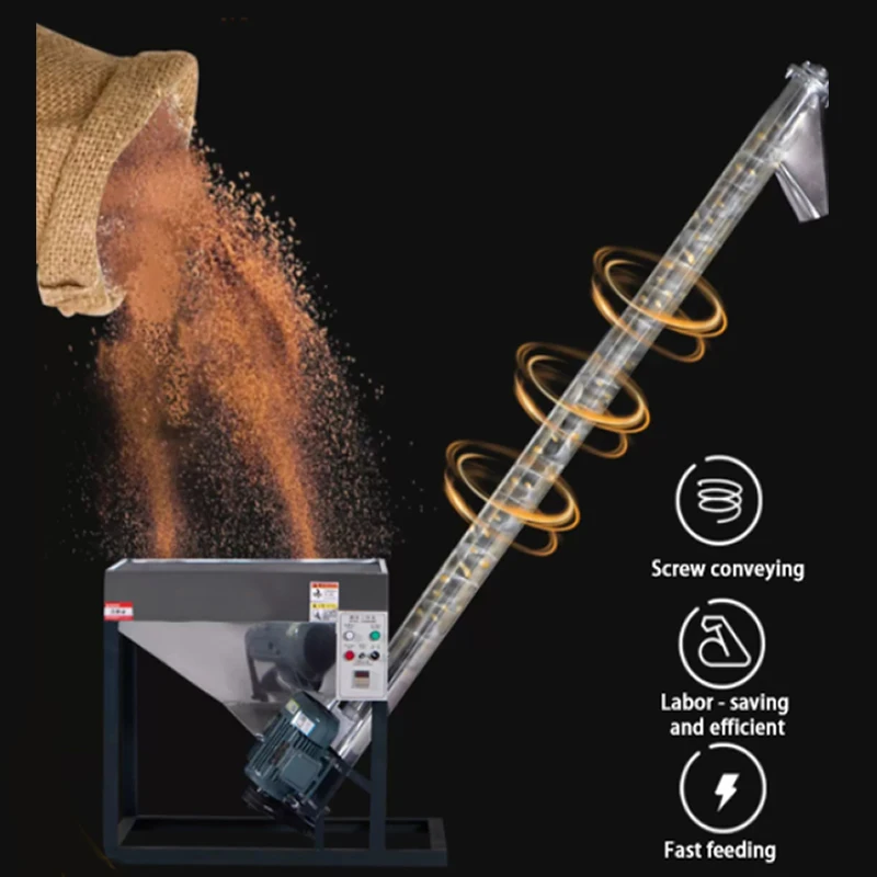 

Stainless Steel Vertical Screw Conveyor Feeder Hoist For Rice Plastic Powder Granules Customized