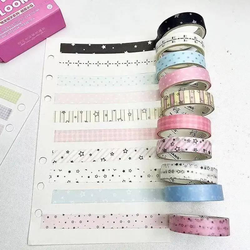4PC Japanese Paper Tape Cream Strawberry Cake Hand Account Base DIY Material Collage Basic Tape Sticker Decoration Prop Gift
