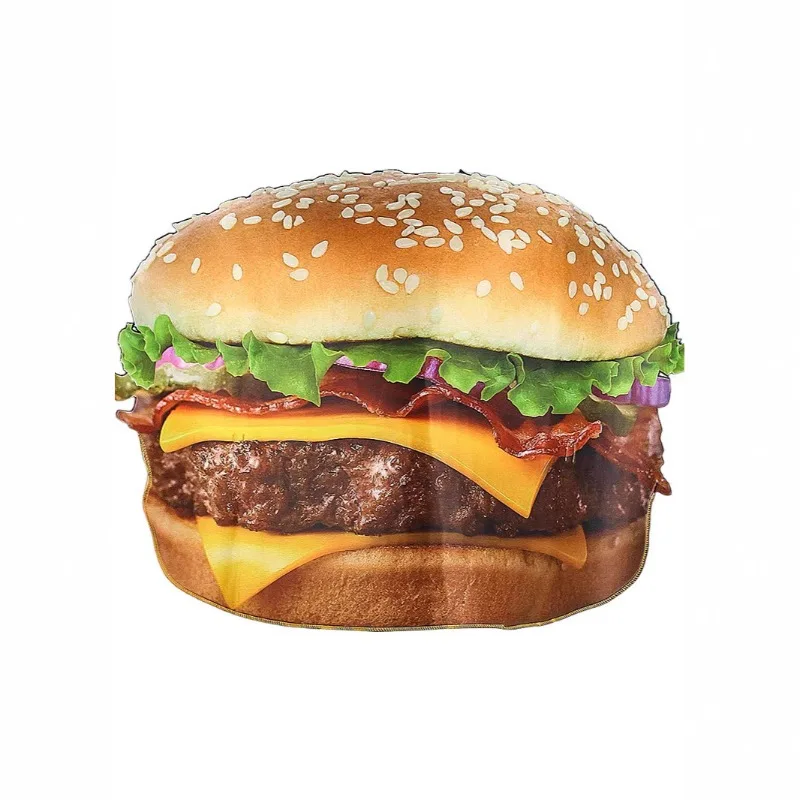 Halloween Funny Food Cosplay Costume Hamburger Composite Sponge Clothing for Women Men Carnival Party Stage Performance Outfit view 2