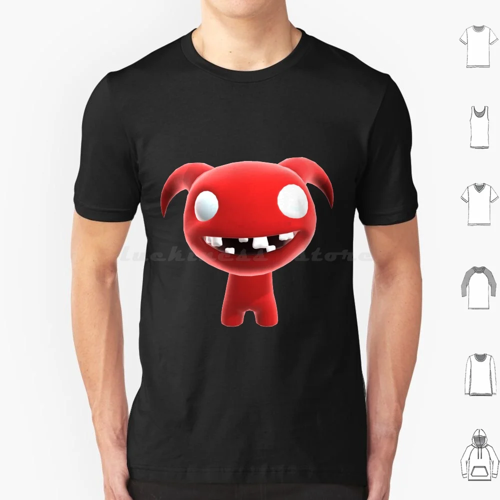 Camiseta roja Chompy talla grande 100% algodón Chompy Chomp fiesta Wii U Chompy Chomp juego arte videojuego
