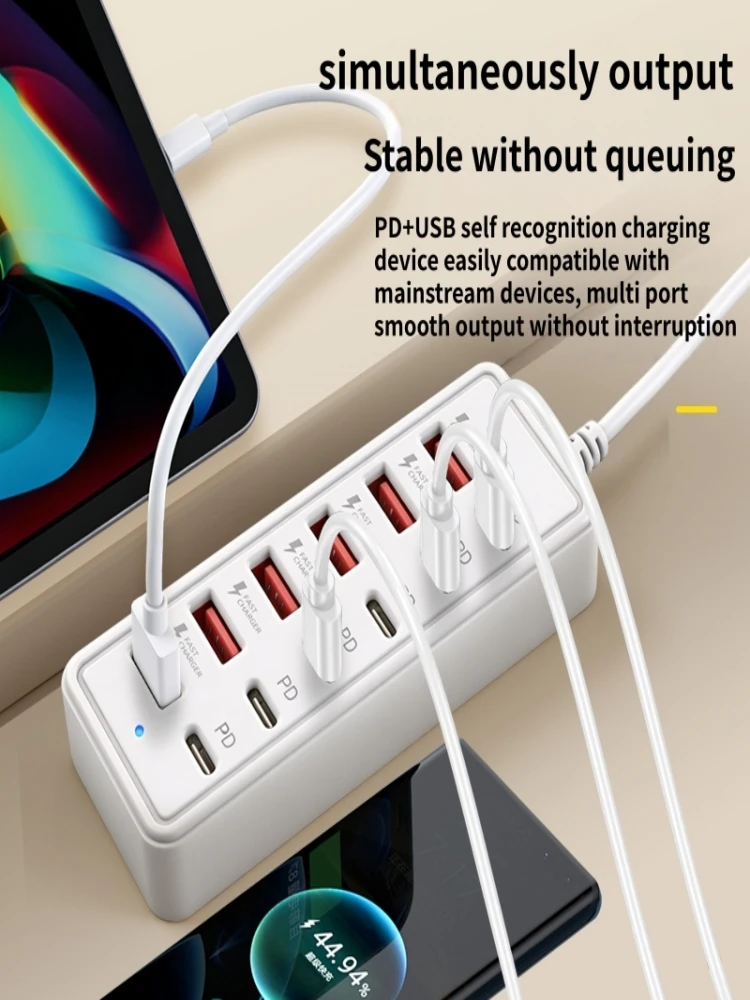 KUBIE Switch Erweiterungs-Hub 7-Port USB2.0 Hub Computer USB-Erweiterungs-Hub Ein-zu-Sieben USB2.0 Splitter für PC Laptop Desktop