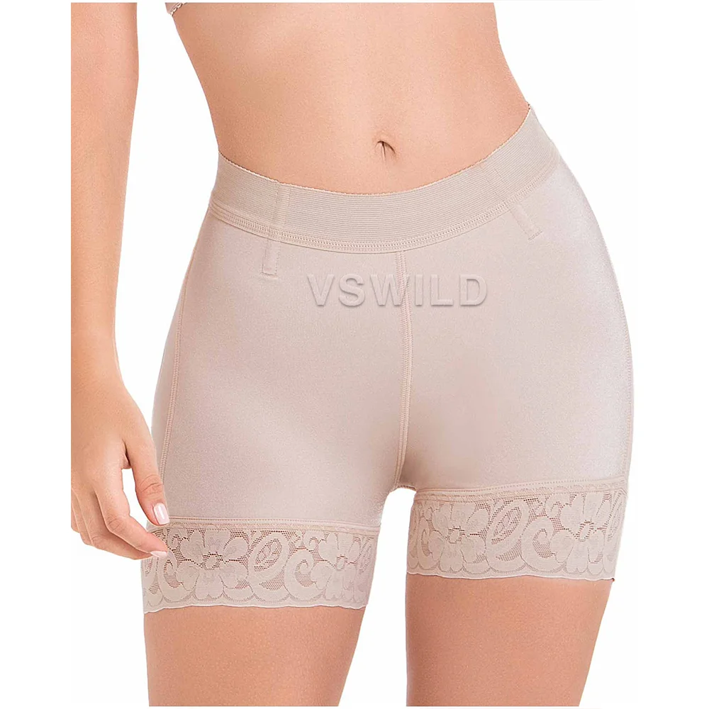 

Double Compression Butt Lifter Zipper Shorts High Waisted Butt Pads Seamless Hip Enhancer Breathable Underwear Tail Lift Effect