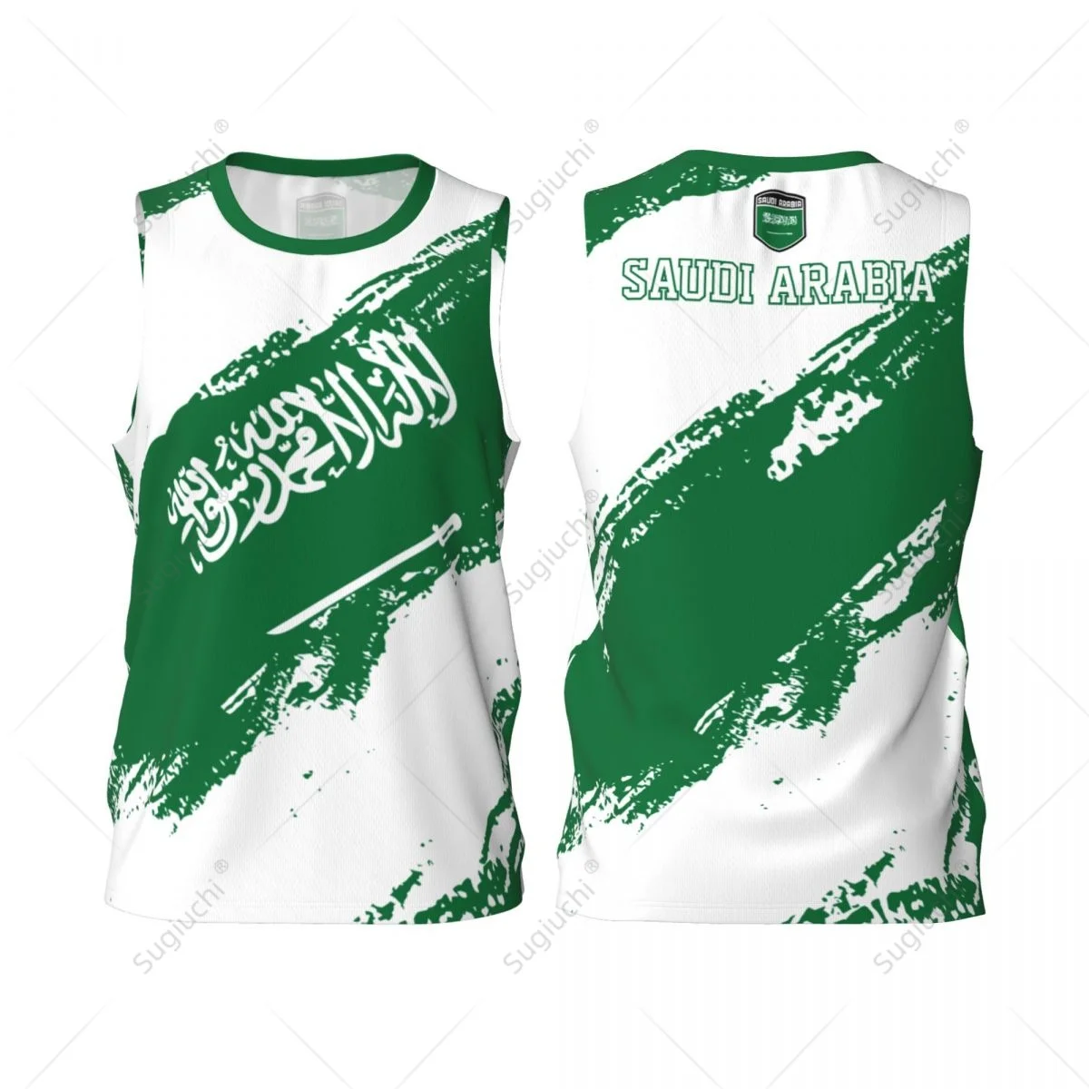 Men Basketball Sports Saudi Arabia Flag Running Fitness Multifunction Jersey Sleeveless shirt Custom Name Nunber Exclusive