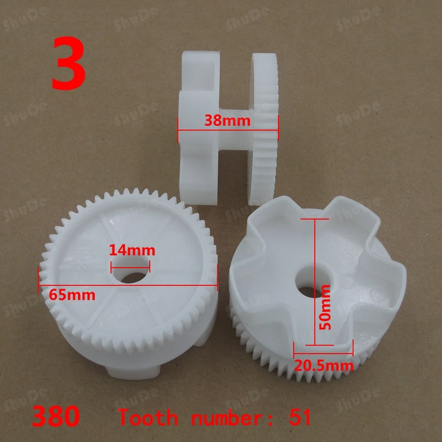 Big Gear Motor Gear Tooth Box para crianças, acessórios do carro elétrico, roda, RS380, RS390, RS550, 1Pc