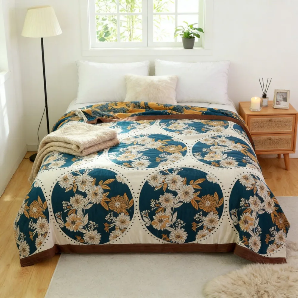 

Летнее пятислойное марлевое одеяло для полотенец, офисное одеяло для сна, чистое хлопковое одеяло для полотенец с кондиционером