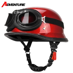 Motorcycle Helmet Half Face Helmet Capacete De Moto Retro Casco Moto German Vintage Moto Half Helmet Motorbike DOT Certification