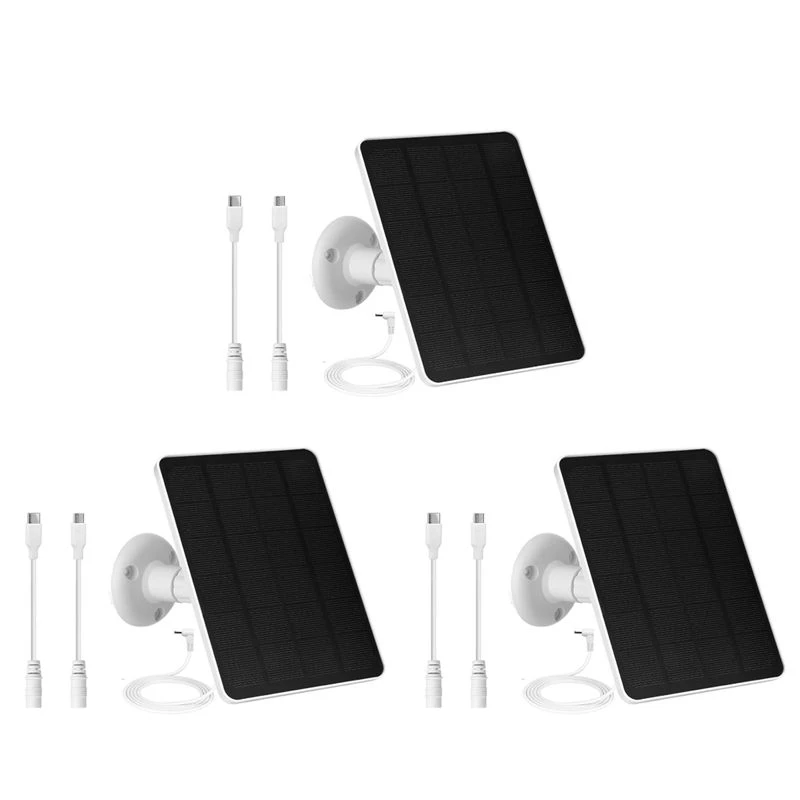 AT51-3X Solar Panel For Outdoor Security Camera,5W Waterproof Solar Panels For Ring Spotlight Cam Plus/Pro