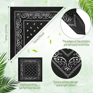 Bohemian Hair Bandana, gedruckt für Männer und Frauen, Unisex -Bandanas, Puls -Wraps, Gesichtsmaske, Schal, Hip -Hop -Mode, draußen 10 Hauptverkaufskind -Tablet mit Chip - №2