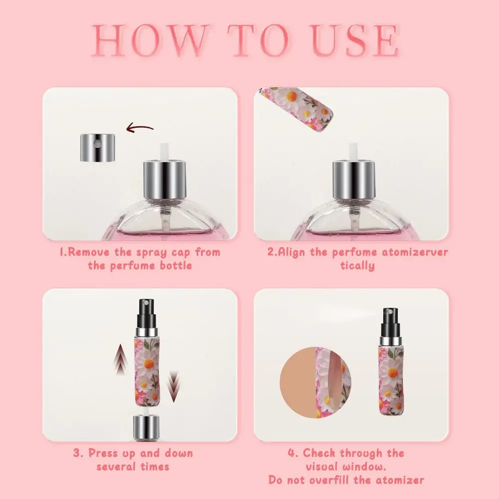 サブボトリング 5ml ミニボトル 回転式デザイン 空のトラベルボトル 漏れ防止 底部詰め替え可能 スプレーアトマイザーボトル 旅行用