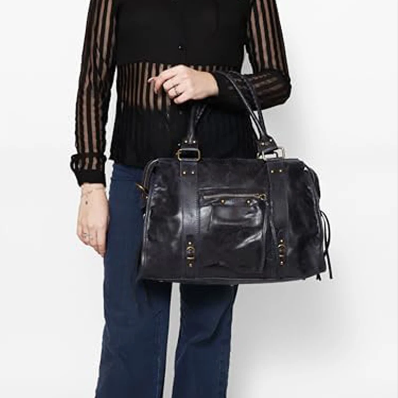 Y2K Large Capacity Motorcycle Bag for Women Luxury Designer 2026 New City Motorcycle Bag Single Shoulder Diagonal Handbag