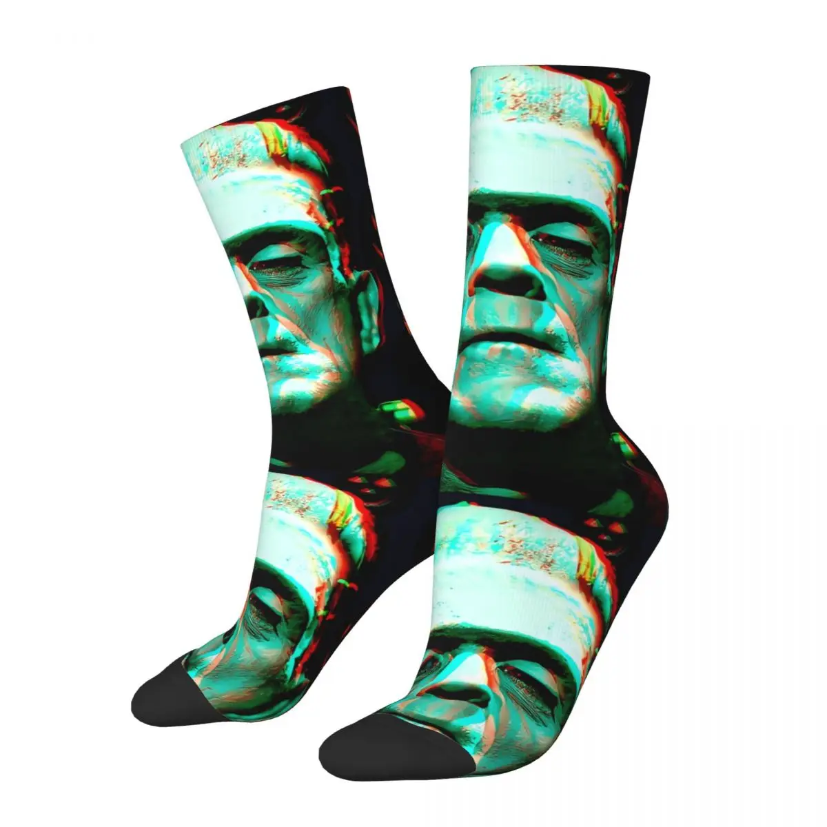 Vintage Cool Men's Socks Frankenstein Horror Film Unisex Hip Hop Seamless Printed Happy Crew Sock Gift