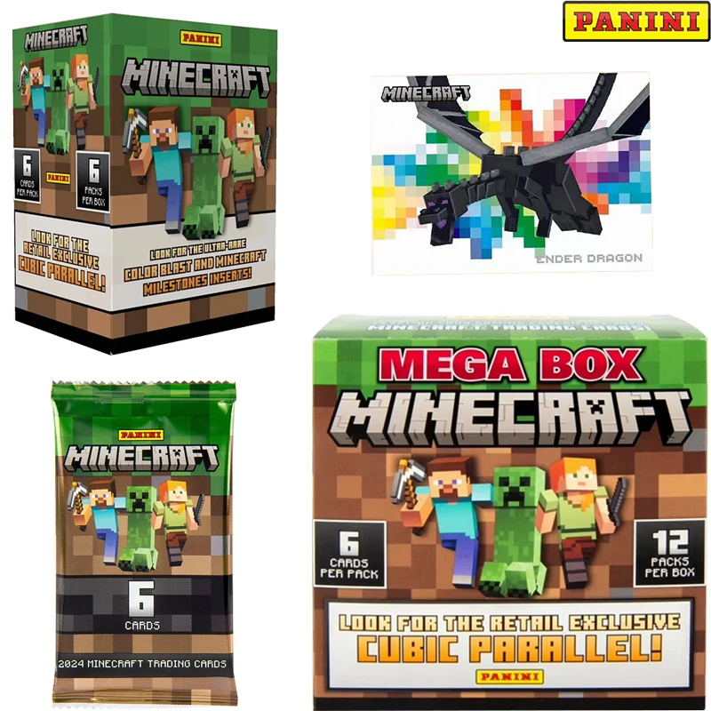2024 Panini Minecraft 15 aniversario MEGA BOX tarjetas coleccionables regalo para niños