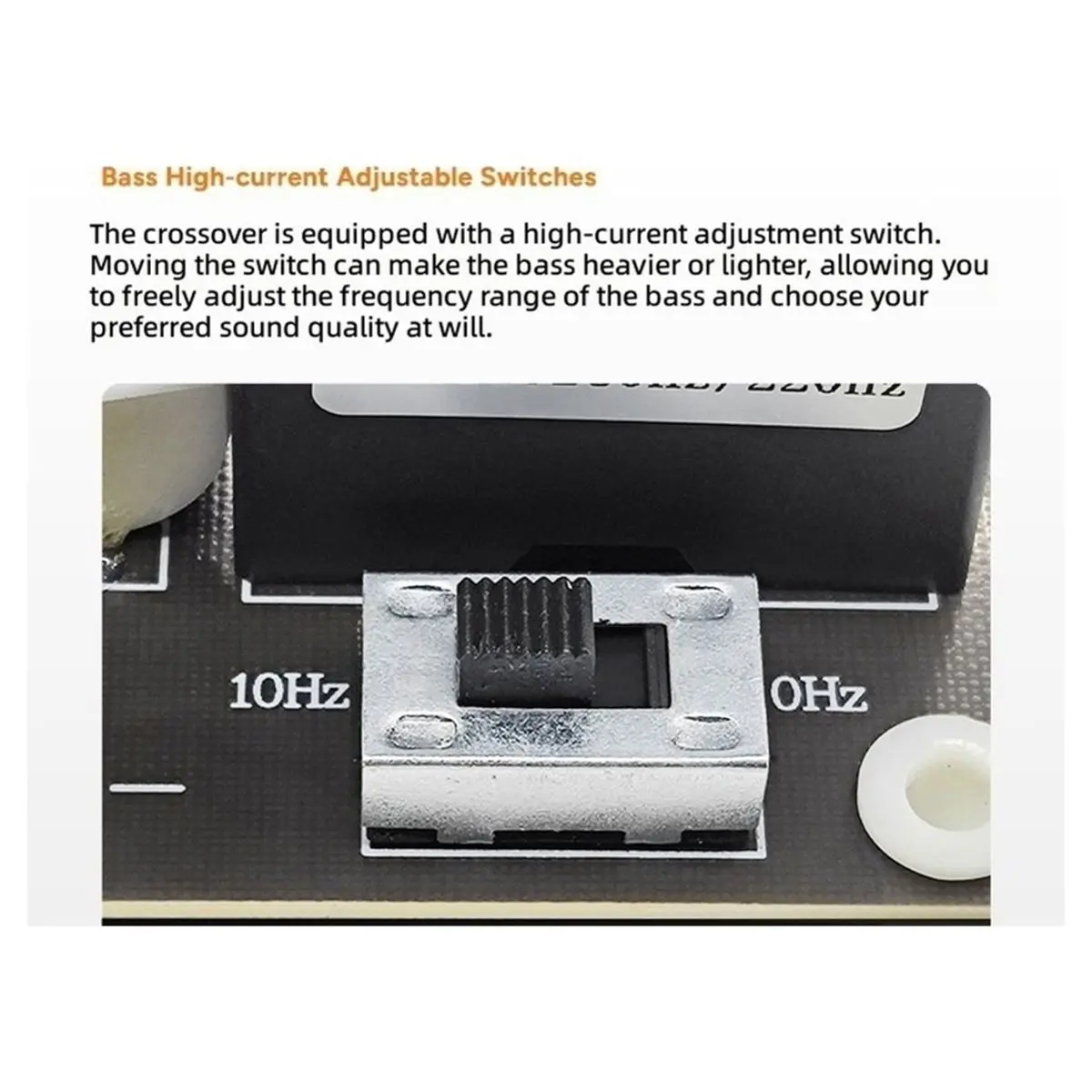 1800W Audio Frequency Divider Single-Channel Speaker Crossover High Power Adjustable Subwoofer Crossover