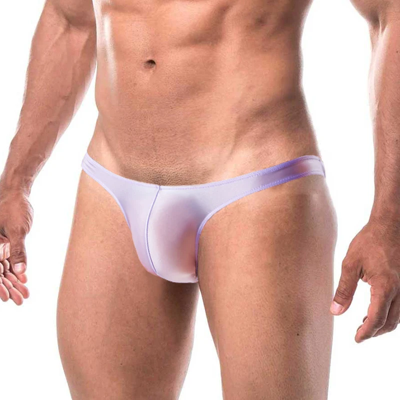 Sexy Mens Thong G-string Jockstrap Glossy Seamless Slip Homme Exotic See Through Gay Panties Lingerie T-back String Underwear