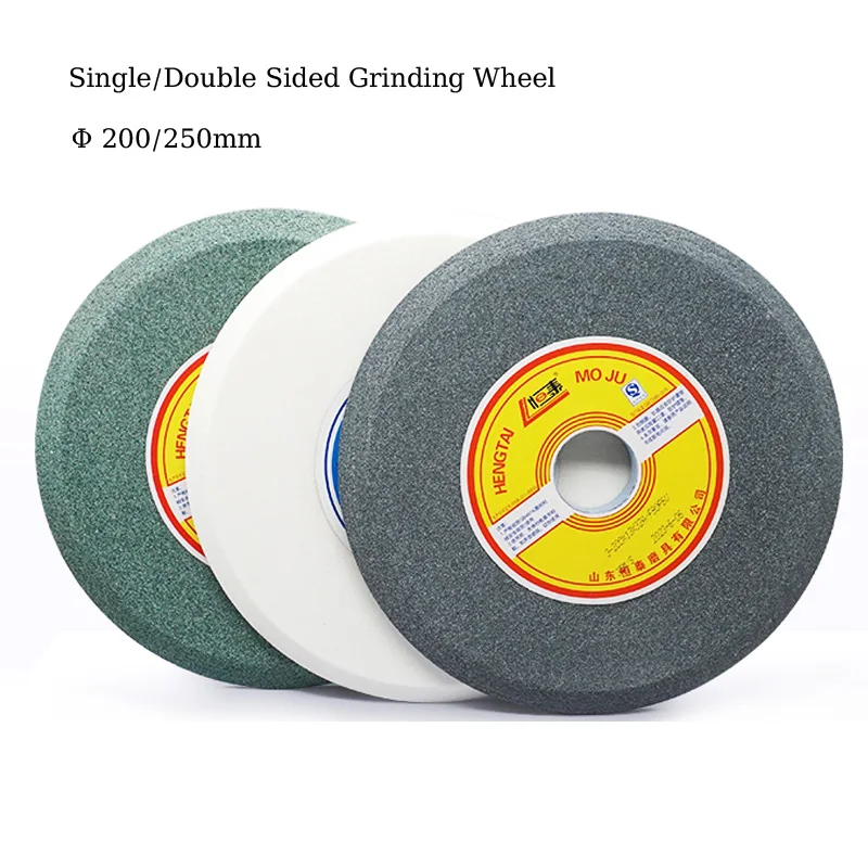 Φ200/φ250mm Double Single Beveled Grinding Wheel Big Abrasive Disc For Saw Blade Serrated Band Saw Grinding Grit46~120