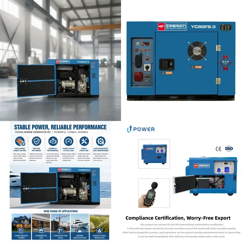 for 15KVA 20KVA 30KVA 50hz 60hz silent diesel generator household portable diesel generator