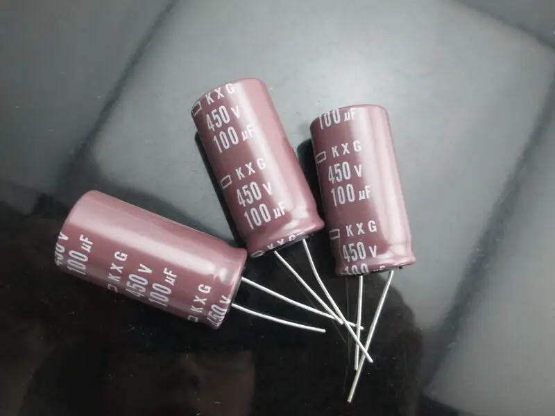 10pcs 100UF 450V Japan NCC KXG Series 18*35mm Low ESR Long Life 450V100UF Aluminum Electrolytic Capacitor NIPPON CHEMI-CON