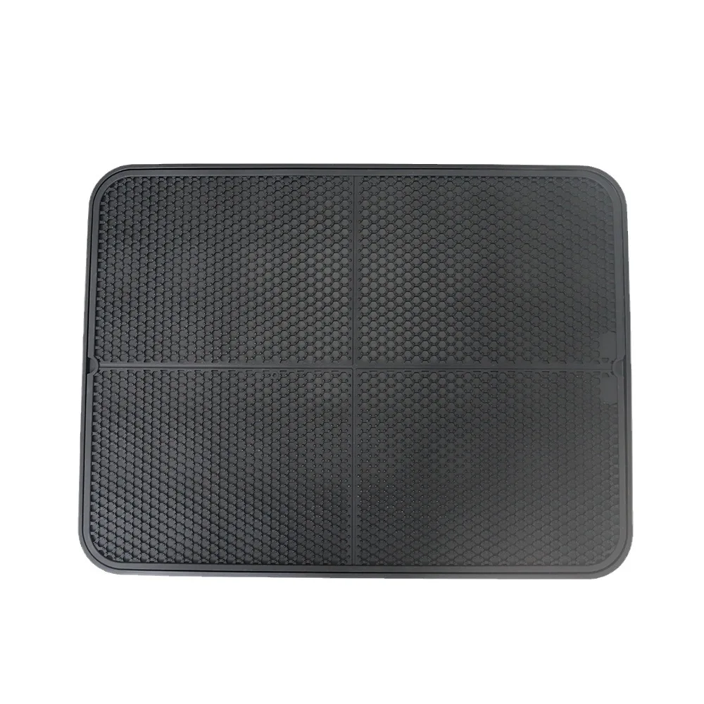 New Super Large Double Layer Silicone Pet Cat  Mat Foldable and Washable Anti-Take-Out Cat Box Accessory