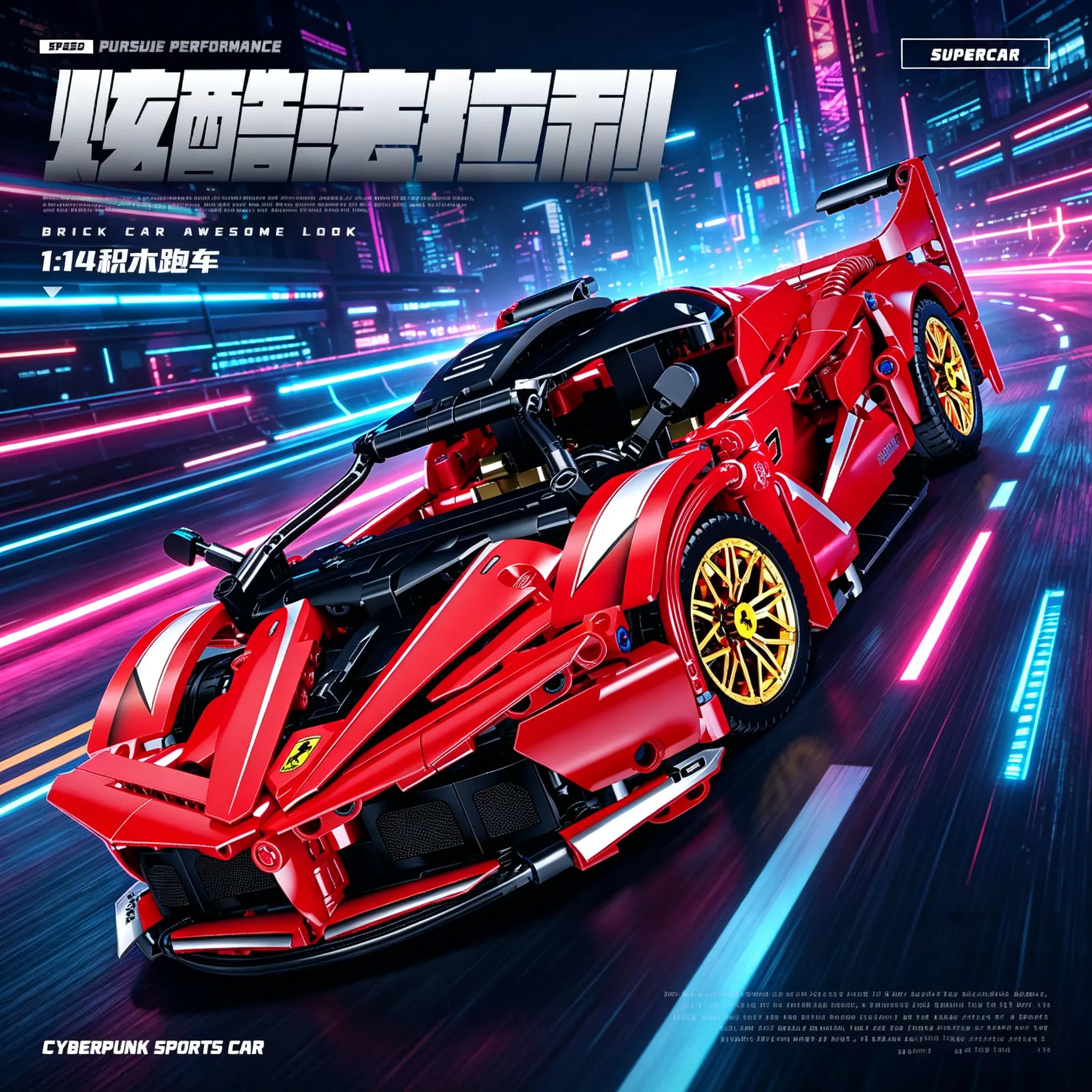 the-new-851pcs-rafa-fxx-k-supercar-1-14-model-racing-car-42212-building-blocks-boys-children's-toys-holiday-gifts