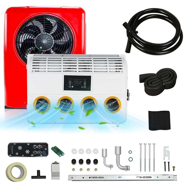 New  12V Universal Fit Car Truck Air Conditioner 3-Speed Option 3300W/h Refrigeration 1 Year Warranty for Retrofit/Upgrade