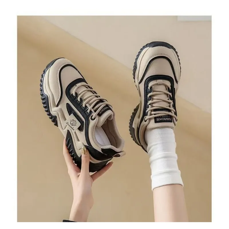 2026 Women unky Dad Sneakers Soft Cushion Casual Shoes Plus Size Wide Feet Friendly Non-slip Platform Sports Trendy Footwear
