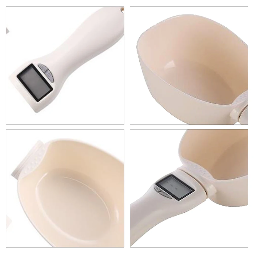 

Kitchen Scale Pet Food Meter Electronic Digital Scoop Number Measuring White for Smart