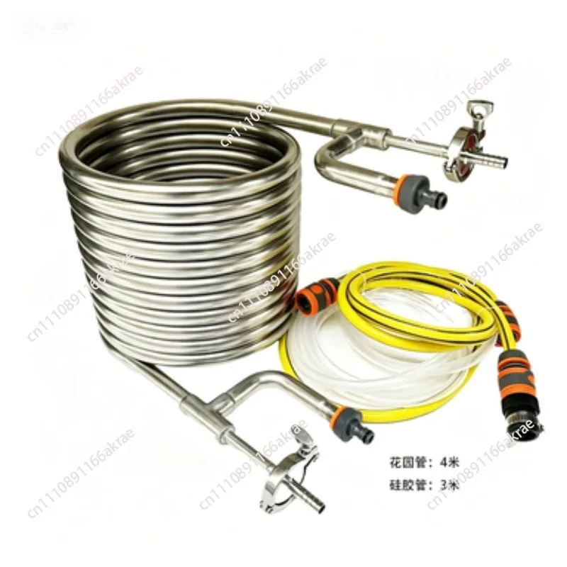 for Home brewed beer wort cooling countercurrent coil stainless steel chuck type wort rapid cooling coil