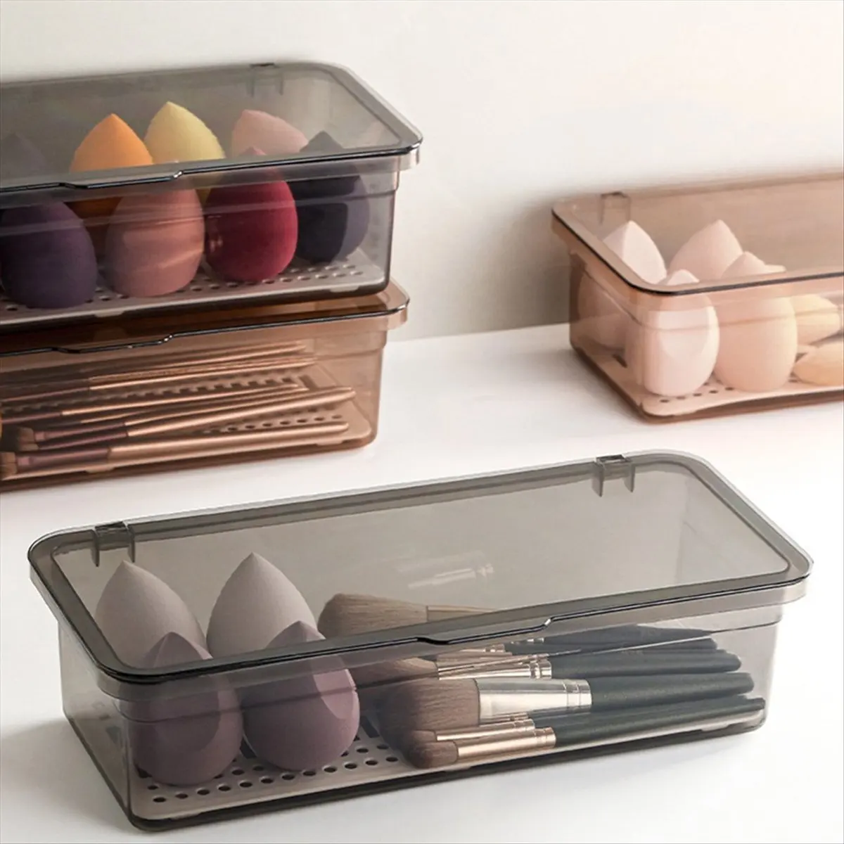 Flatware Tray with Lid,Utensil Storage with Lid Plastic Cutlery Tray,Cutlery Drawer Organizer Utensil Storage ContainerE &LICG
