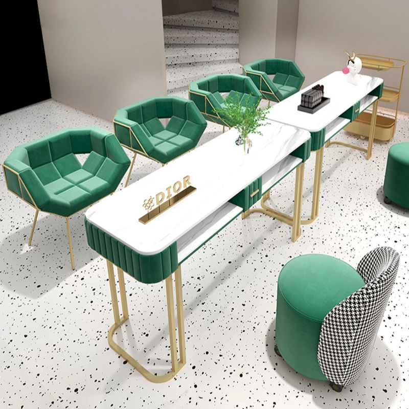 

&c Modern Wanghong High End Beauty Salon Nail Shop Bedroom Marble Nail Table