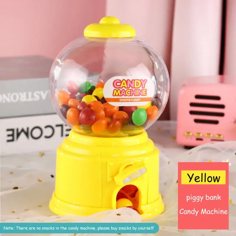 Cute Candy Piggy Bank Mini Sweets Machine Kids Bubble Gift Children Money Box Toys Dispenser Gumball Coin Saving Box Home Decor