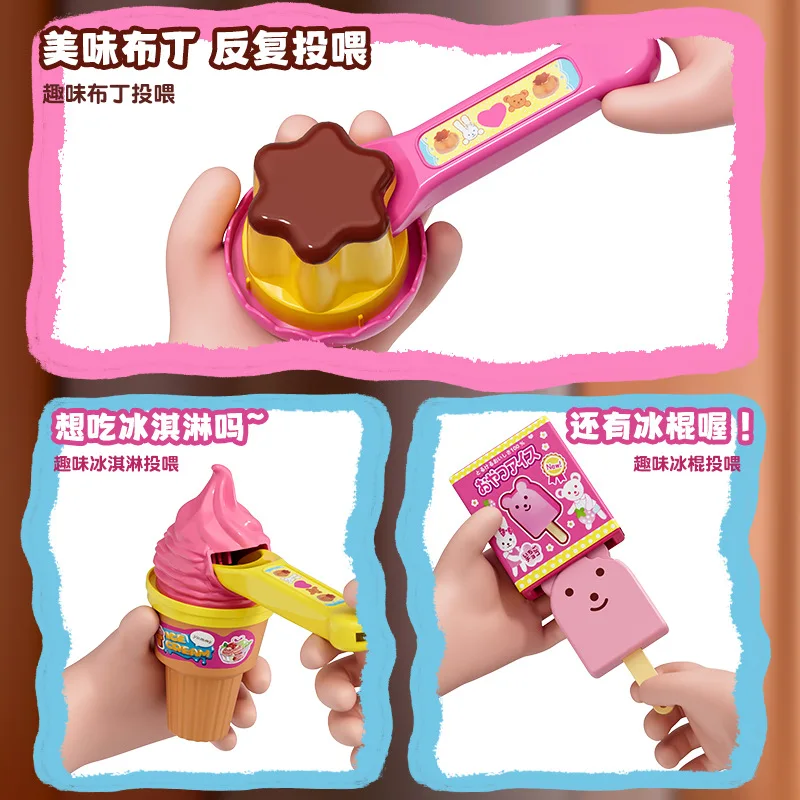 Simulazione divertente Budino / Gelato Giocattoli per l'alimentazione Bambini creativi Giocano a casa Giocattoli Cucina Set per l'alimentazione degli alimenti Accessori per la casa delle bambole