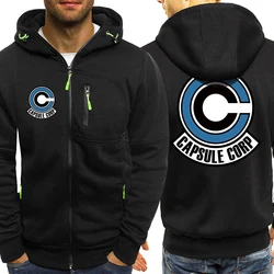 Japanese Anime Letter C Logo Men Clothes Loose Pocket Sweatshirt Autumn New 2023 Zip Up Hoodie Fleece Tracksuit Hoody Man