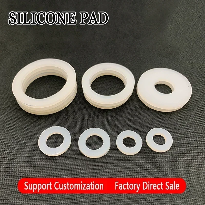 1/10pcs Thickness 2/3mm Silicone Gasket Flat Gasket O-Ring Seal Washer for Inner Diameter 5/6/8/11/14/20/24/32/42mm Pipe Fitting