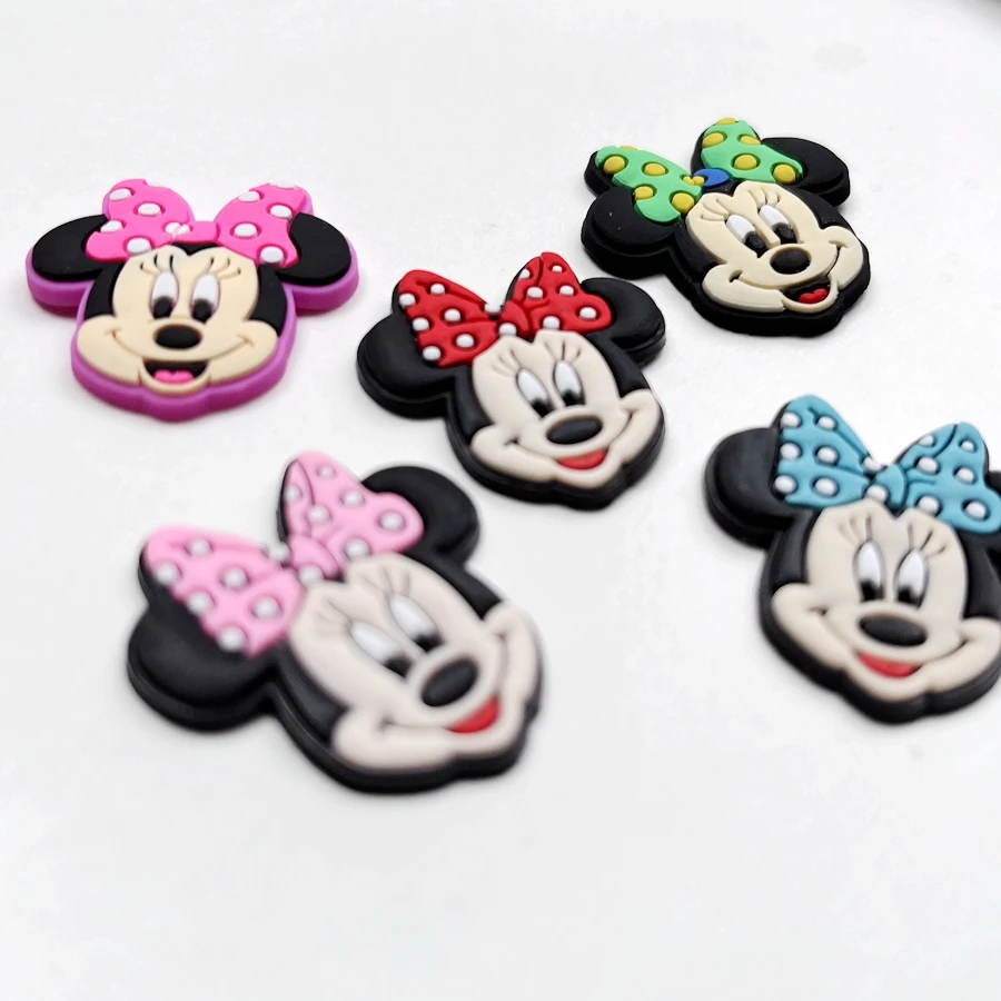 12 pieces of mixed Kawaii soft glue cartoon animal Mickey Mouse Flat back DIY crafts scrapbook hair knot centerpiece accessories