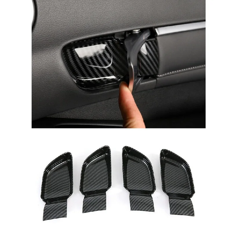 For Hyundai Sonata DN8 2020 2021 Car Accessories ABS Inner Door Handle Cover Catch Bowl Trim Insert Bezel Frame Garnish