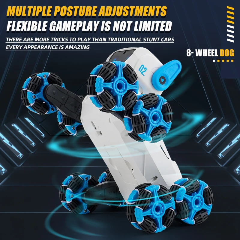 F03 الأطفال التحكم عن بعد سيارة محاكاة روبوت الكلب مركبة ذكي التحكم المزدوج RC سيارات أطفال عيد الميلاد اللعب