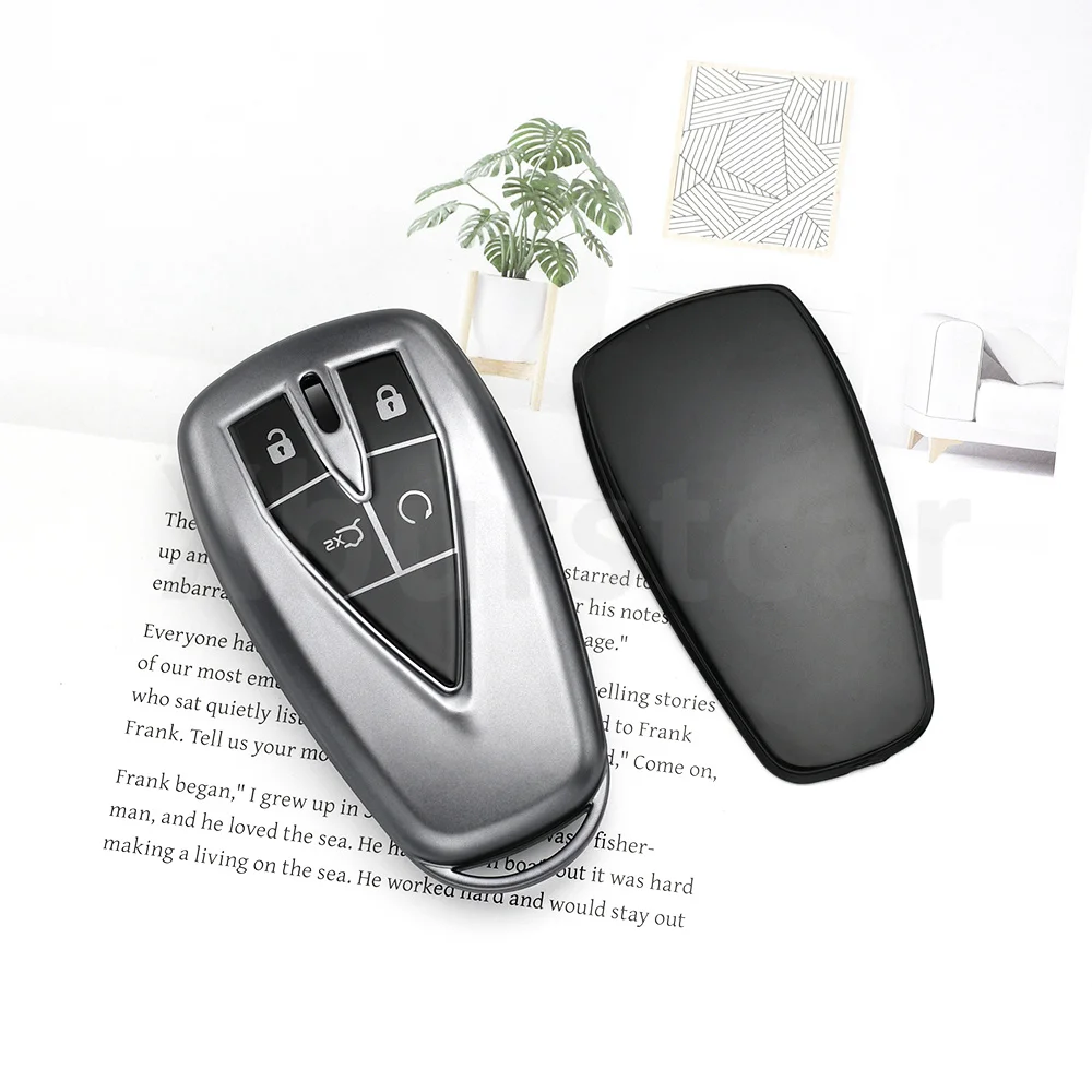 Titanium Gray TPU Car Key Caps Holder Protector Shell Fob For Changan CS35 Plus CS55 PLUS CS75 Eado UNI-T UNI K Oushang X5 X7 EV