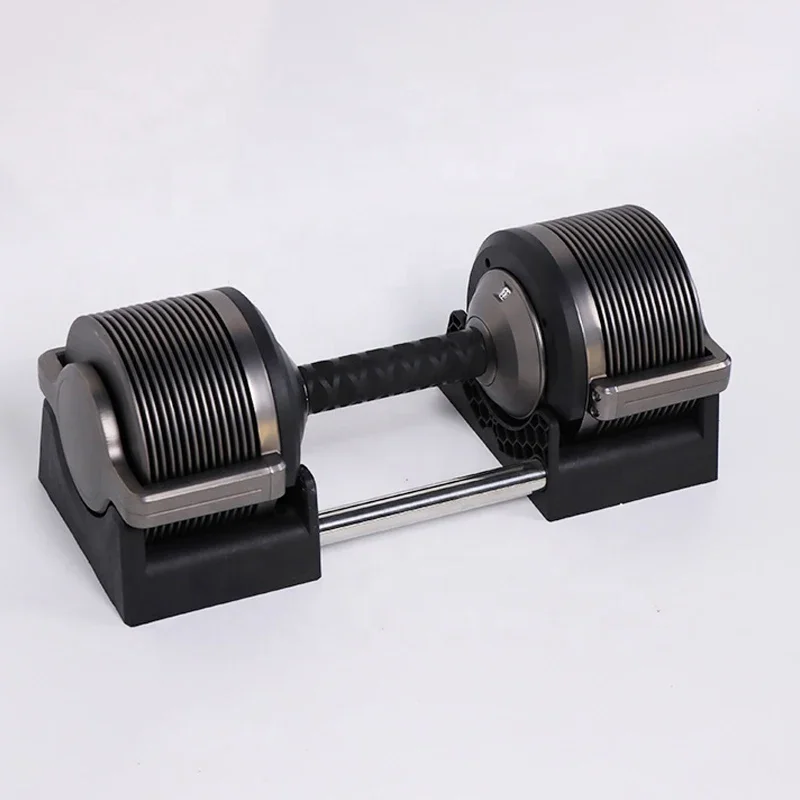 Novelty Style Automatically Stainless Steel 32KG Adjustable Dumbbells set  weights for fitness    pesas gimnasio