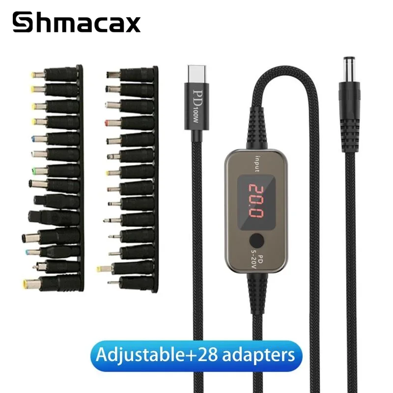 

Deception Line Adjustable Voltage TYPEC Revolving DC Optical Modem Router Notebook Fast Charging Line